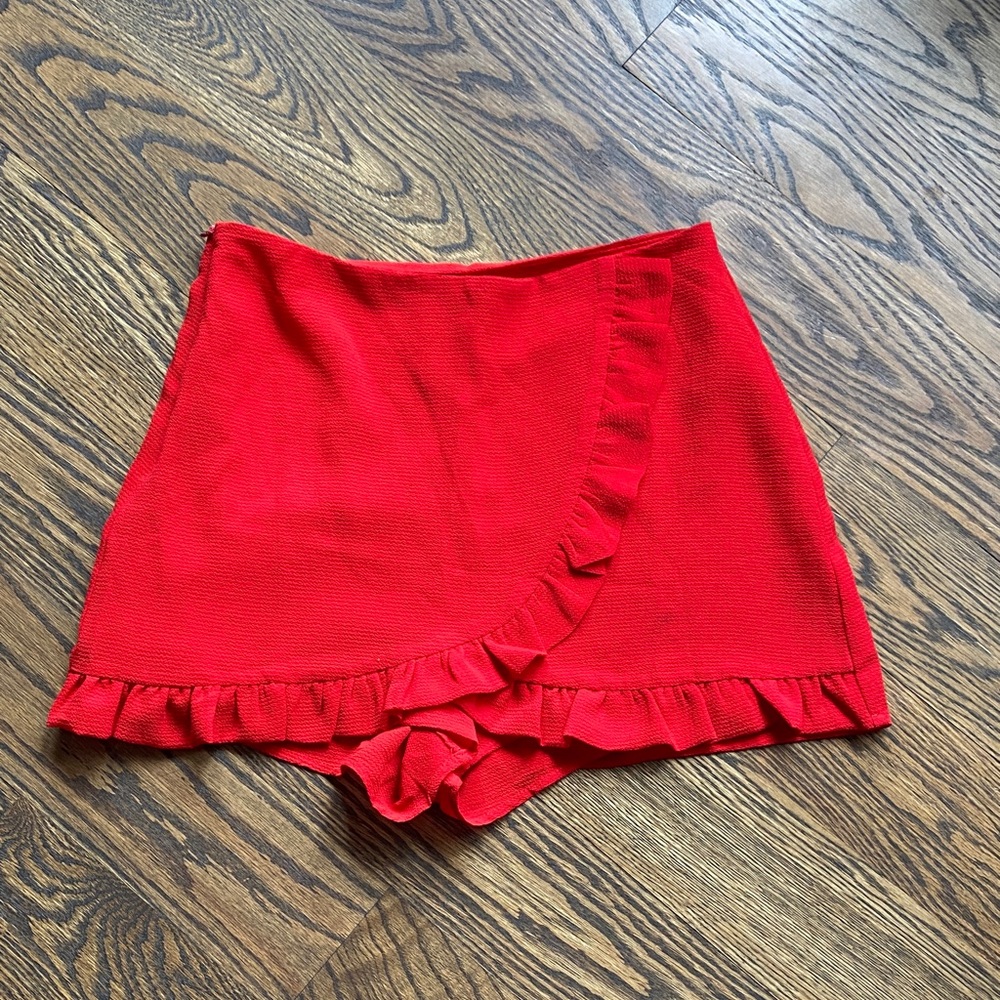 Red Ruffled Skirt
